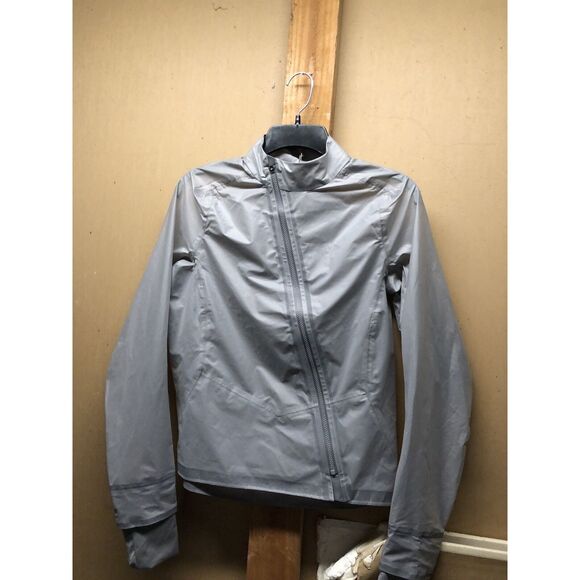 HOKA ONE ONE 1120615 SILVER Lunar Rock Performance Shield Running Jacket SMALL - Picture 1 of 4